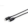 Digitus Cavo HDMI in fibra ottica - 20 m - UHD 8k 60Hz 4k 120Hz - HDMI 2.1 | Armatura metallica - 48 Gbps - eARC, HDR, HDCP 2.2, CEC - Cavo ibrido AOC - Cavo HDMI in fibra ottica - Nero