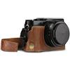 MegaGear Ever Ready - Mezza custodia in vera pelle per fotocamera, compatibile con Panasonic Lumix DC-LX100 II