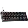 KOORUI Tastiera meccanica, tastiera da gioco al 60% con 12 tasti multifunzione, cavo USB, rollover completo, layout tedesco QWERTZ per Windows MacOS Linux, interruttore rosso, nero