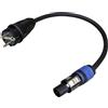 NWP Cavo di alimentazione PowerCON 0,5 m, blu su spina Schuko da 230 V, 3 x 2,5 mm², tubo in gomma, NAC3FXXA-W-S Power-In (blu)