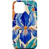 Ceramic Tile Collection Custodia per iPhone 12 Pro Max Dipinto a mano Iris Mediterraneo Ceramica Mosaico Art