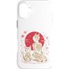 Cyber Robot Cat Android Japanese Sci-Fi Custodia per iPhone 16 Plus Futuristico Robot Gatto E Android Giapponese Cyber Sakura Anime