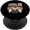 Level 18 Gamer Designs Livello 18 Design del videogioco di compleanno del giocatore sbloccato PopSockets PopGrip Adesivo