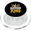 Birthday King Tees and Gifts for Men Com Birthday King with Crown Funny Birthday Party Celebration PopSockets PopGrip per MagSafe