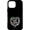 Vet Tech Veterinary Assistant Veterinari Custodia per iPhone 16 Pro Max Carino Vet Tech - Stetoscopio a forma di cuore, motivo floreale