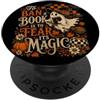 Halloween Witch Book Lover Spooky Readin Vietare un libro significa temere il suo magico lettore di libri di Halloween PopSockets PopGrip Adesivo