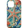 Coastal Charm Collection Custodia per iPhone 12 mini Estate Nautica Mosaico Stella Marina