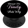 Custom Name Tags for Women Nome Trinità Personalizzato Compleanno Carino Ragazza Rosa Nero PopSockets PopGrip Adesivo