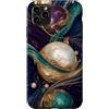 Gilded Celestial Pearl Collection Custodia per iPhone 11 Pro Max Ammasso di pianeti perlati con orbite dorate