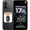 XIAOMI REDMI Note 17 Pro Max 5G, Smartphone 8+256GB, Black + REDMI Watch 6 | Snapdragon® 6 Gen 5, Fotocamera OIS 50MP, HyperCharge 100W, Resistenza IP66/IP68, Flagship Display, Xiaomi HyperAI