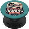 Homestead Chore Club Sunday Ironing Society - Cartello antico per lavanderia PopSockets PopGrip Adesivo