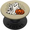 Spooky Soda Fountain Club Frappè retrò alla vaniglia Soda Jerk Ghost Halloween Diner PopSockets PopGrip Adesivo