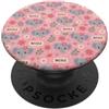 Nicole Elephant Flower Nursery Nicole Elephant Nursery Rosa Floreale Nome Personalizzato Ragazze PopSockets PopGrip Adesivo