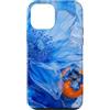 Icy Lily Persimmon Collection Custodia per iPhone 12 mini Giglio di vetro blu accanto al cachi arancione