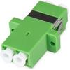 DIGITUS FO Accoppiatore - LC/APC - OS2 - Monomodale - Duplex - Fibra Ottica - Accoppiatore per Fibra Ottica - Adatto alle Cassette di Giunzione Verde
