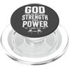 Men's Christian Faith Gospel Designs & Q GOD is My Strength & Power - 2 Samuel 22:33 Men's Christian PopSockets PopGrip per MagSafe