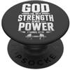 Men's Christian Faith Gospel Designs & Q GOD is My Strength & Power - 2 Samuel 22:33 Men's Christian PopSockets PopGrip Adesivo