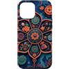 Modern Charm Collection Custodia per iPhone 12 Pro Max Simbolo spirituale portafortuna a forma di fiore