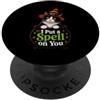 Tuxedo Cat Halloween Fun Gothic Smoking Cat Halloween Witch Black Kettle I Put A Spell On You PopSockets PopGrip Adesivo
