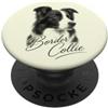 MyAnimal - Border Collie Border Collie Fine Art Ritratto con testo curvo PopSockets PopGrip Adesivo
