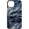 Fei Long Design Hub Custodia per iPhone 15 Plus Drago Azzurro: Spirito d'Oriente