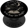 Halloween Witch Book Lover Spooky Readin Vietare un libro significa temere il suo magico lettore di libri di Halloween PopSockets PopGrip Adesivo