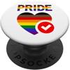 Pride Love & Support Gifts Gay Pride Bandiera Amore Cuore Arcobaleno Supporto Uomini Donne Ragazzo Ragazza PopSockets PopGrip Adesivo