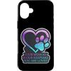 Your Memory Is Our Keepsake Pet Cat Dog Custodia per iPhone 16 Plus La tua memoria è il nostro ricordo per animali domestici, gatti e cani, a forma di zampa a forma di cuore