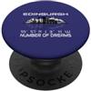 GPS Coodinates and Skyline of your City Edinburgh Skyline Silhouette GPS coordinate Scozia PopSockets PopGrip Adesivo
