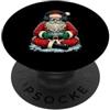 Gamer Christmas Gifts & Holiday Gaming A Cool Gamer Santa Claus Headset Gaming Natale PopSockets PopGrip Adesivo