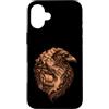 Divertente Corvo Natura Nordica Regalo Custodia per iPhone 16 Plus Corvo Montagna Drakkar Seppia Natura Nordica Arte