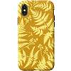 generic Custodia per iPhone X/XS Grafica botanica giallo senape felce