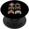 Gamer Christmas Gifts & Holiday Gaming A Christmas Gamer Babbo Natale Elfo Pupazzo di neve Video Game Controller PopSockets PopGrip Adesivo