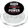 Men's Christian Faith Gospel Designs & Q GOD is My Strength & Power - 2 Samuel 22:33 Men's Christian PopSockets PopGrip per MagSafe