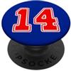 Leggende dello sport Tifoso della squadra sportiva rossa numero 14 PopSockets PopGrip Adesivo