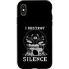 Concerto di batteria di una band di musi Custodia per iPhone X/XS Concerto di batteria rock Band I Destroy Silence