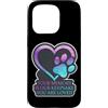 Your Memory Is Our Keepsake Pet Cat Dog Custodia per iPhone 15 Pro La tua memoria è il nostro ricordo per animali domestici, gatti e cani, a forma di zampa a forma di cuore