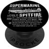 909 Apparel Supermarine Spitfire British WW2 Fighter Plane PopSockets PopGrip Adesivo