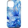 Cobalt Glass Petals Collection Custodia per iPhone 12 mini Giglio di vetro blu vorticoso con macchie dorate