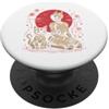 Cyber Robot Cat Android Japanese Sci-Fi Futuristico Robot Gatto E Android Giapponese Cyber Sakura Anime PopSockets PopGrip Adesivo