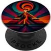 Brutalist Eruption Peak Designs Vulcano astratto Bauhaus Arte Geometrica Montagna PopSockets PopGrip Adesivo