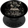 Halloween Witch Book Lover Spooky Readin Vietare un libro significa temere il suo magico lettore di libri di Halloween PopSockets PopGrip Adesivo