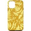generic Custodia per iPhone 12/12 Pro Grafica botanica giallo senape felce