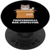 Mimik Cats Ispettore professionale Box Funny Cat PopSockets PopGrip Adesivo