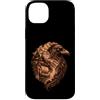 Divertente Corvo Natura Nordica Regalo Custodia per iPhone 14 Plus Corvo Montagna Drakkar Seppia Natura Nordica Arte