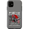 Dino Samurai Neko Grafica Custodia per iPhone 11 Neko No Kenshi Gatto Samurai Dinosauro Grafica