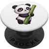 Cute Kawaii Animals Panda Lovers Apparel Carino Baby Panda con bastone di bambù Kawaii Panda Bear PopSockets PopGrip Adesivo