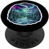 Aurora Borealis Northern Lights Products Aurora boreale Montagna Deserto Aurora Borealis Natura PopSockets PopGrip Adesivo