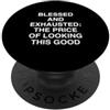 Tired Parent Humor Beato ed Esausto Sarcastico Relatable Mamma Donne PopSockets PopGrip Adesivo