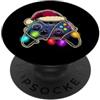 Gamer Christmas Gifts & Holiday Gaming A Retro Natale Video Game Controller Santa Hat Gamer PopSockets PopGrip Adesivo